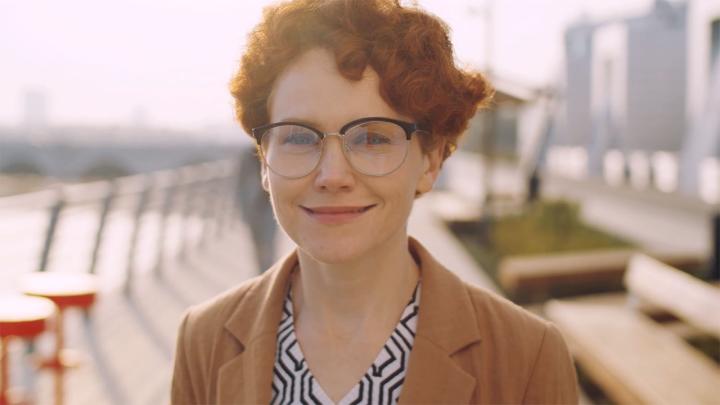 A person wearing glasses