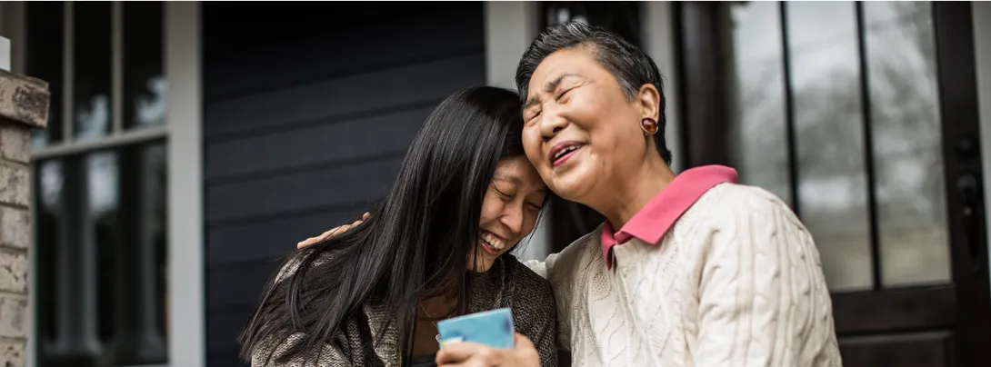 a caregiver and a breast cancer patient
