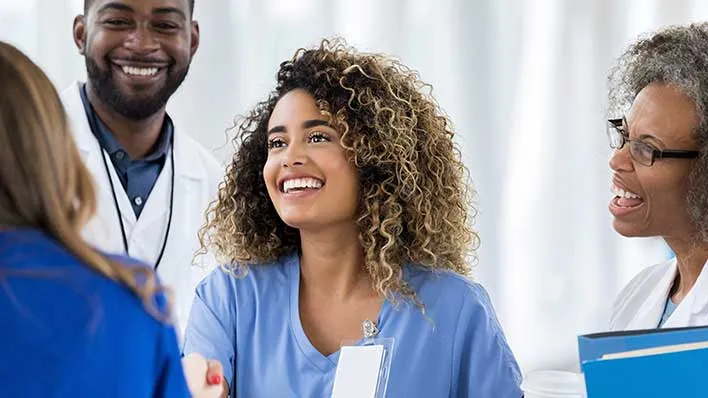 medical professionals smiling
