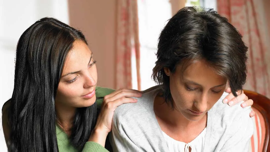 One person provides emotional support for another